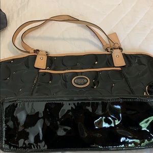 Adorable patent leather coach purse